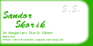 sandor skorik business card
